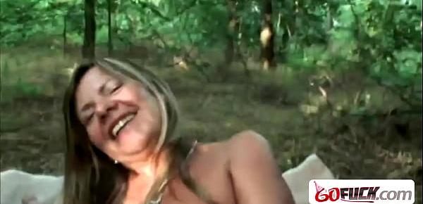  Young grandmother enjoys getting her mature pussy hard